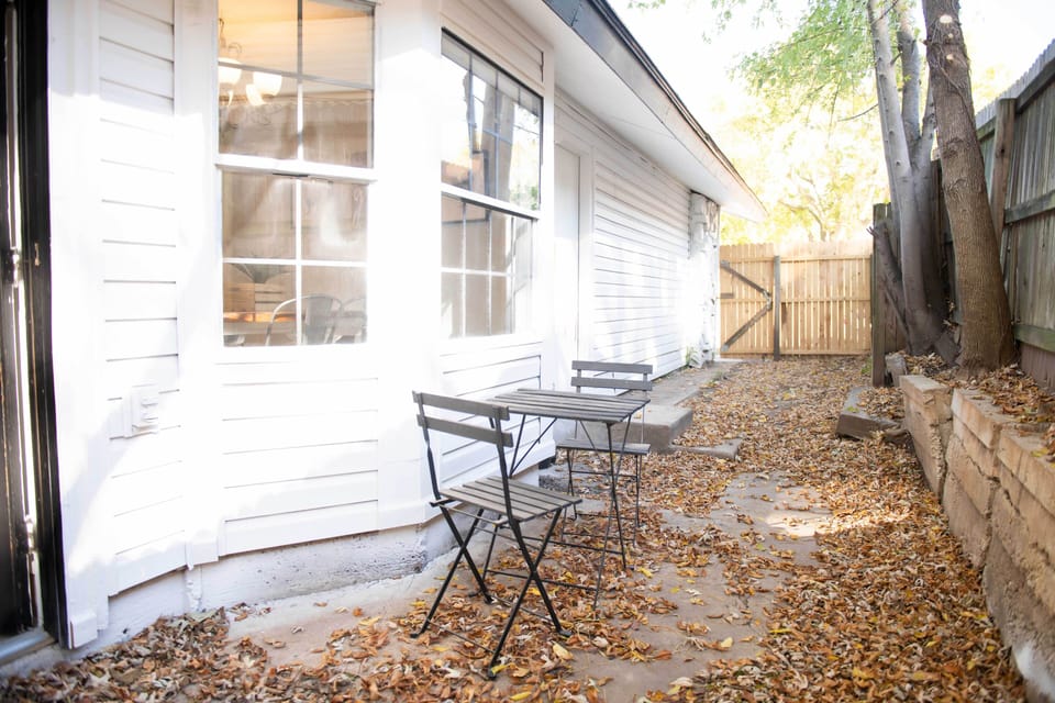 Backyard sitting area