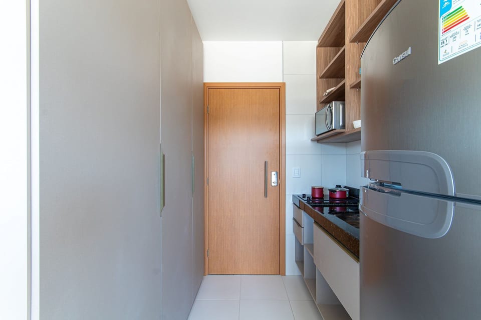 Apartment | Private kitchen | Fridge, microwave, stovetop, espresso maker