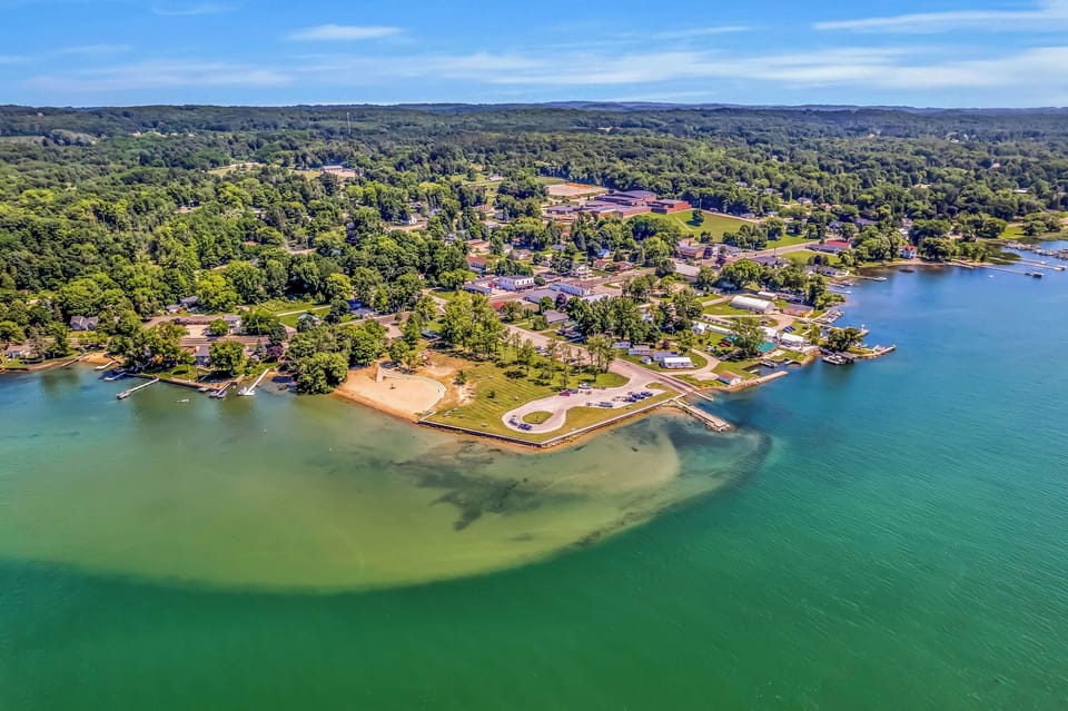 The park with public beach and boat launch