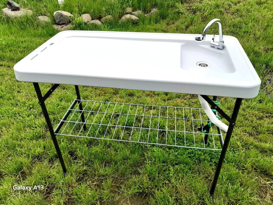 Fish cleaning table.