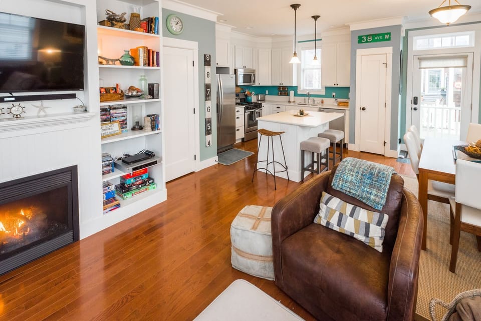 Keep up on your shows on the large smart TV