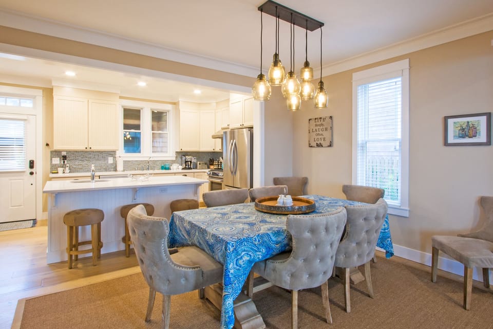 Dining room and kitchen