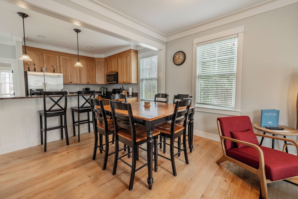 The charming breakfast nook is the perfect spot to sip, savor and start your day