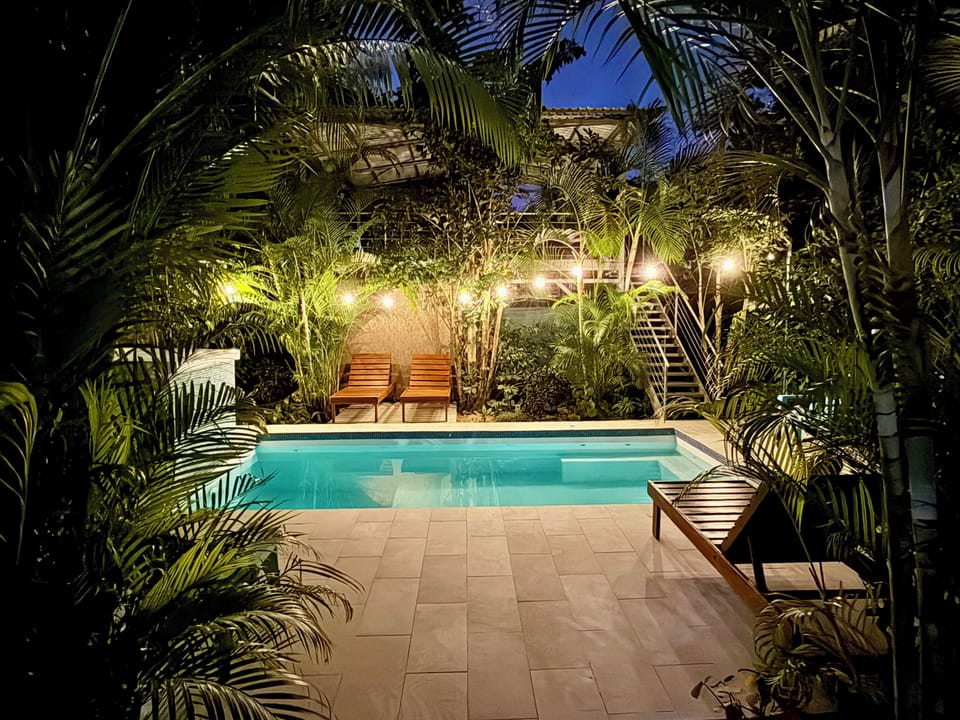 Pool night time