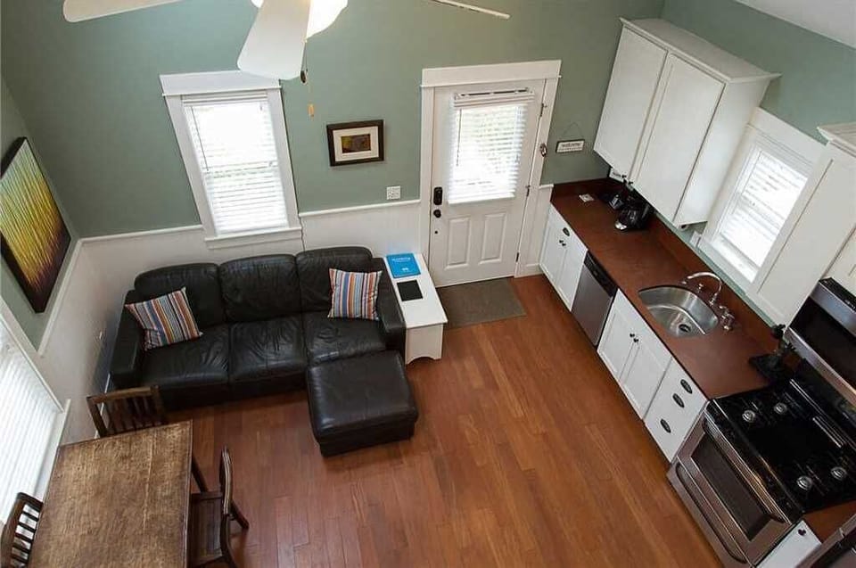 Upper floor view of The Evergreen Cabin