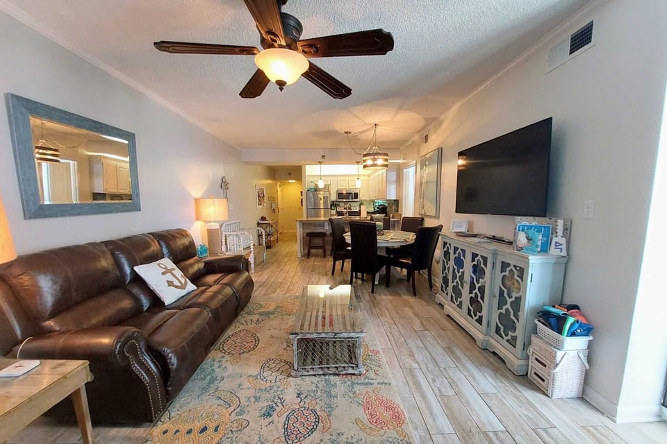 View of living area.