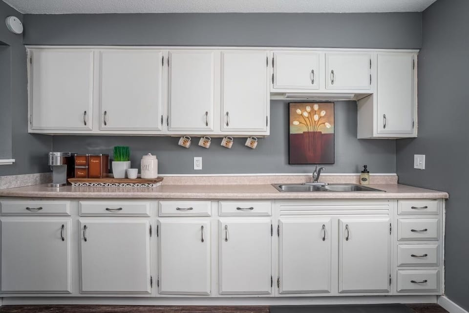 Plenty of space to cook as well as make a hot cup of coffee