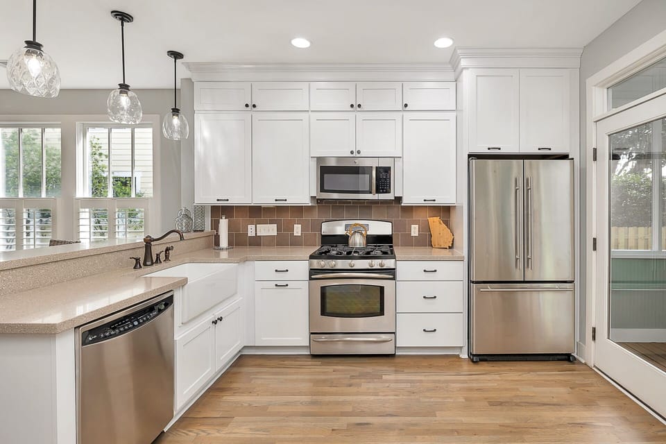 Fully stocked kitchen