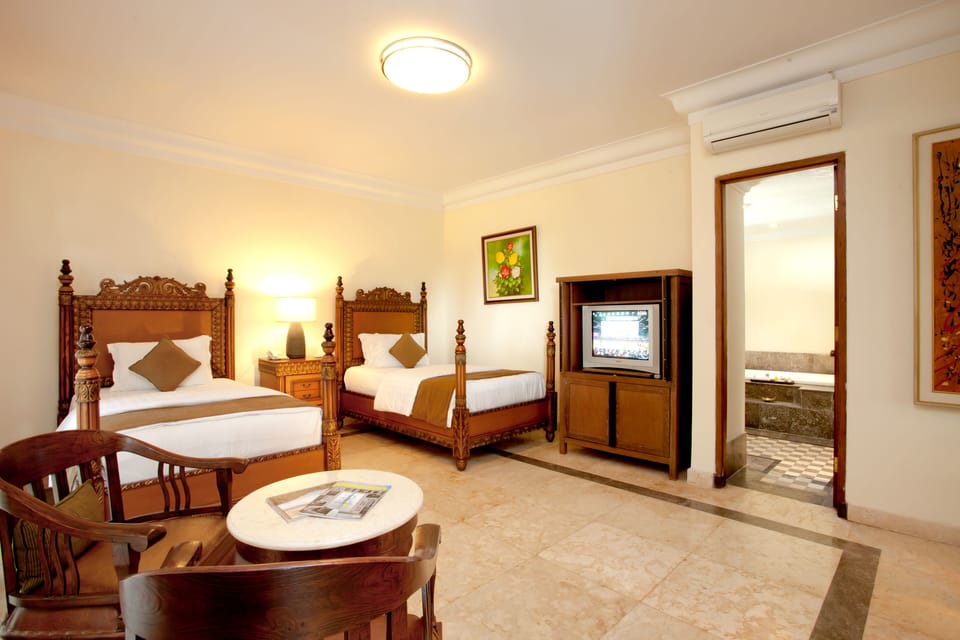 2 Bed Rooms Manggar Villa Pool View | In-room safe, individually furnished, desk, laptop workspace