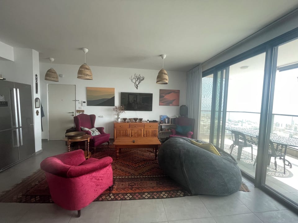 Living room off the balcony