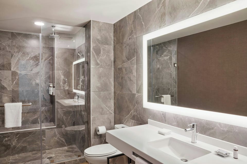 Suite, 1 Bedroom, City View | Bathroom | Shower, free toiletries, hair dryer, towels