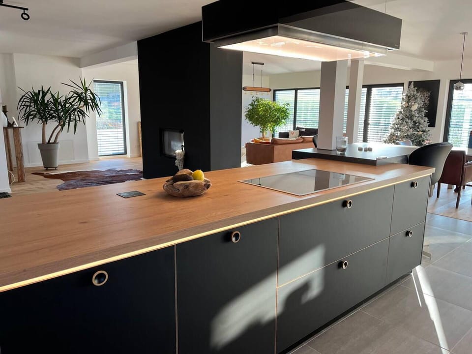 Villa | Private kitchen | Fridge, microwave, oven, stovetop
