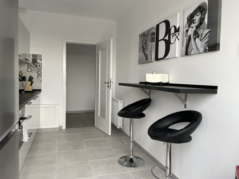 Signature Penthouse | Private kitchen | Full-size fridge, microwave, oven, stovetop