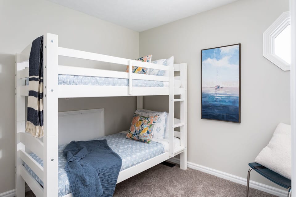 The bunk beds aren't just for kids... Plenty of room for adults in these bunks!