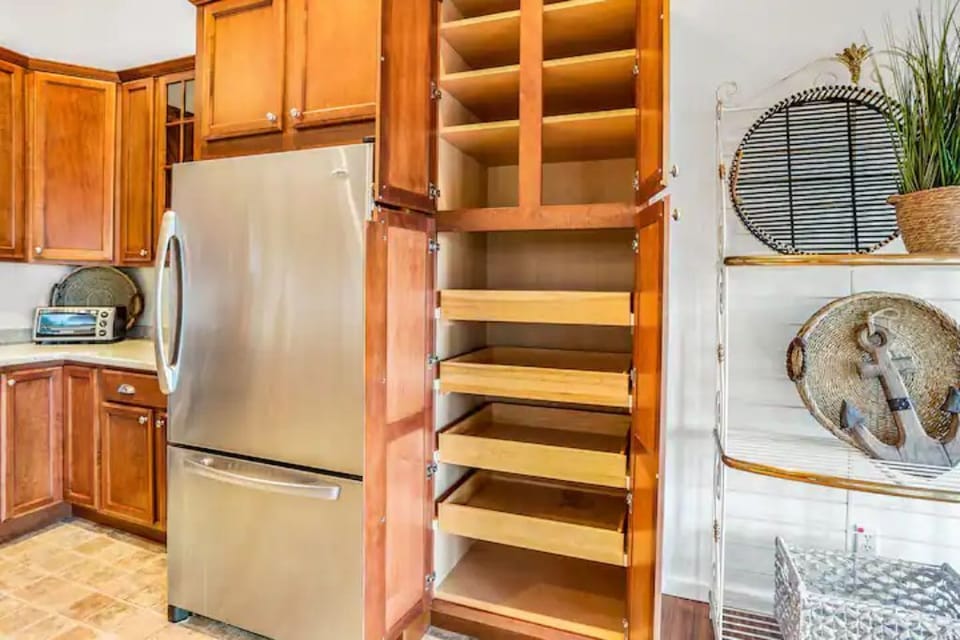 Kitchen storage detail.