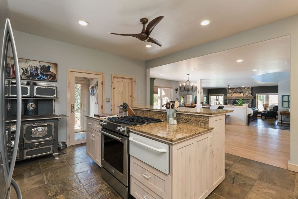Large Kitchen with Island and Breakfast Bar