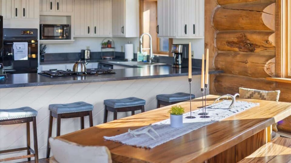 dining area open to kitchen