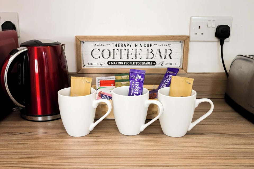 Enjoy a welcome hot drink