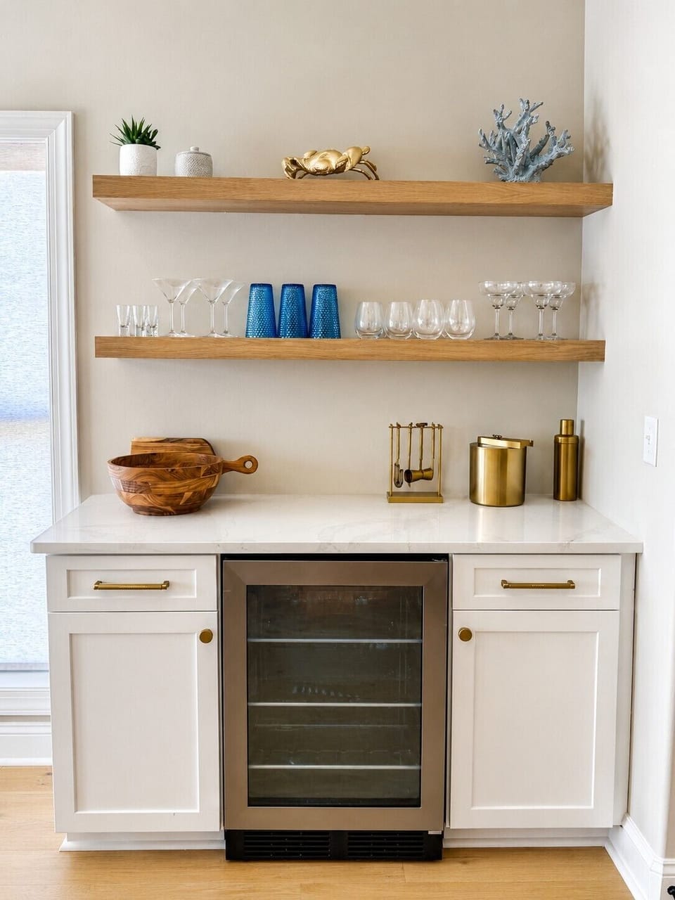 Bar w/ Beverage Fridge