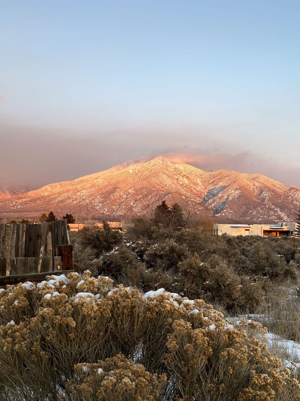 View from the house in the winter