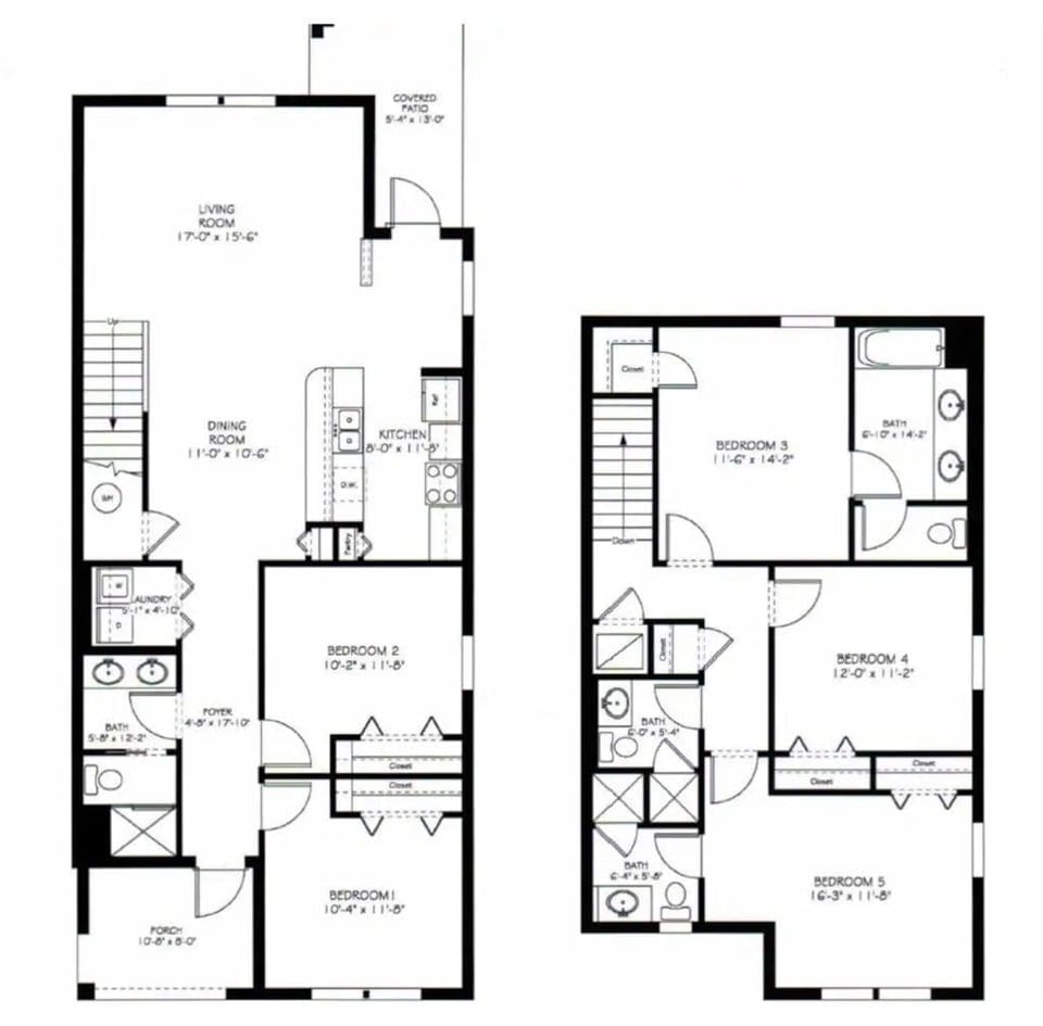 Townhome, 5 Bedrooms | Floor plan