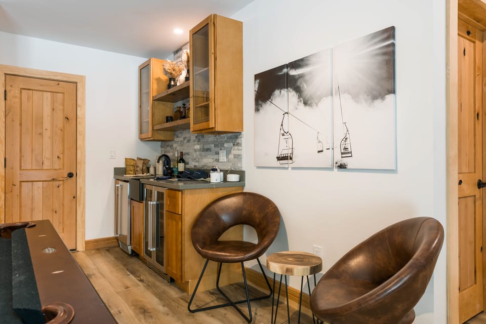 Bar area in the game room.