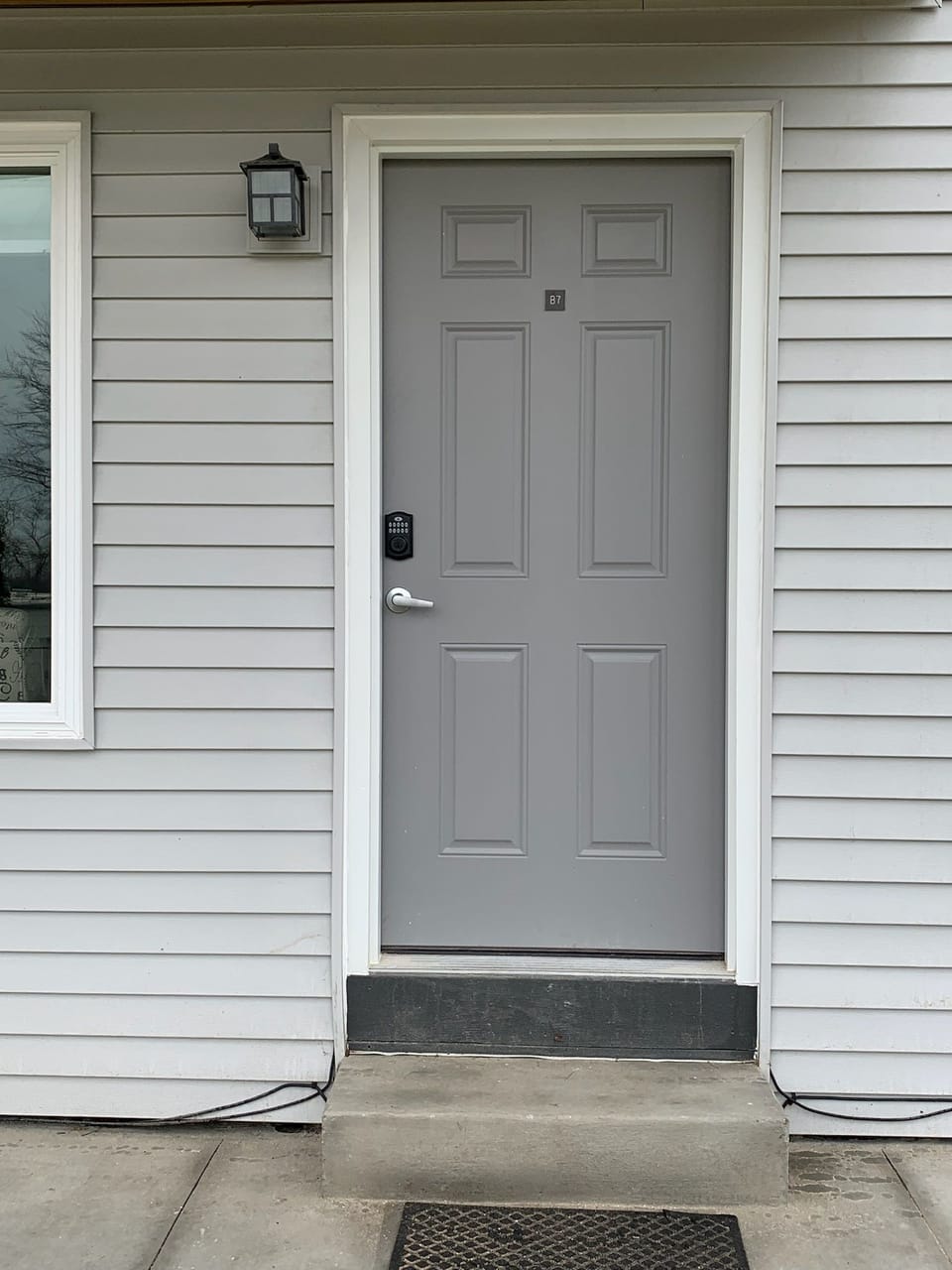 Unit is located on the first floor. Please note- stairs lead up to entrance. 