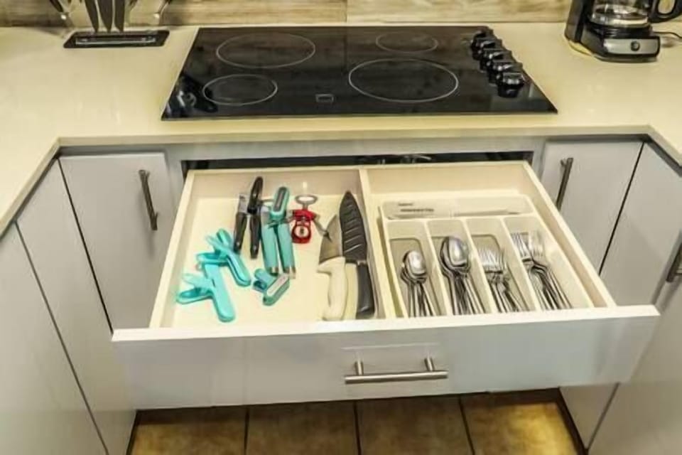 Kitchen with electrical stove