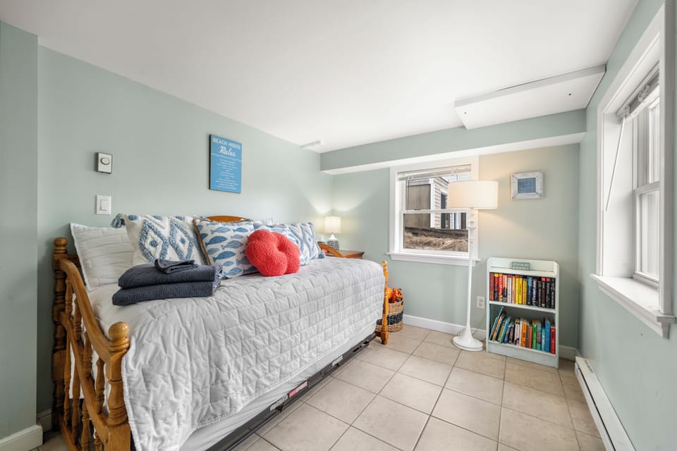 First floor bedroom 2 includes 2 twin beds (1 trundle)