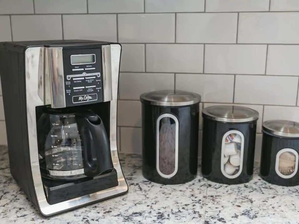 Coffee, cream and sugar provided. 