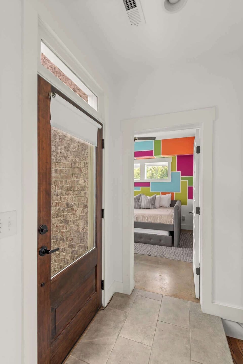 Front door view/Queen Suite - Unit 6. 