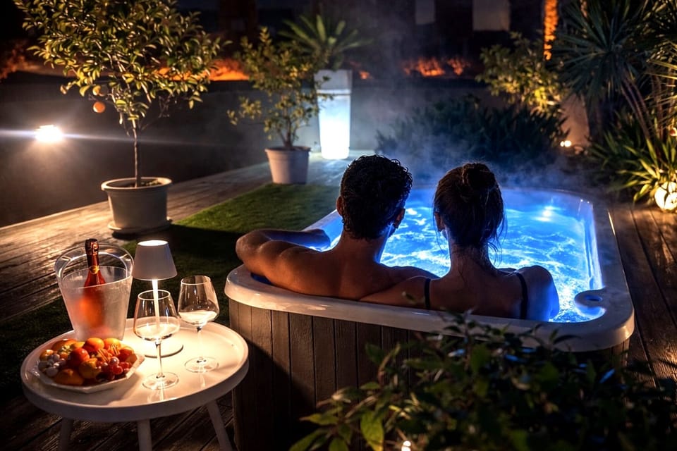 Outdoor spa tub