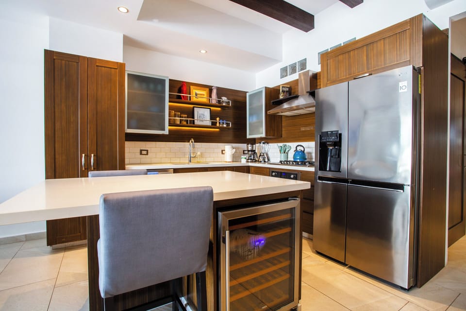 Luxury kitchen with high-quality appliances
