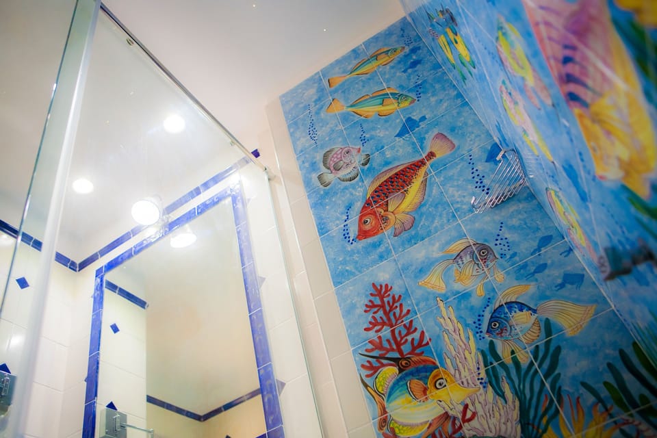 Free toiletries, hair dryer, bidet, towels