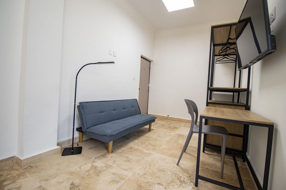 Basic Double Room Single Use | Down comforters, desk, laptop workspace, free WiFi