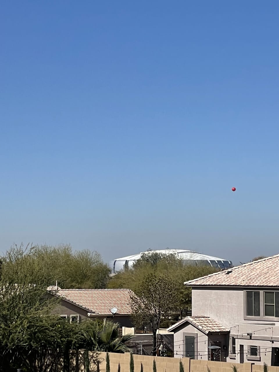 View from the walkout deck includes a view of the Stadium