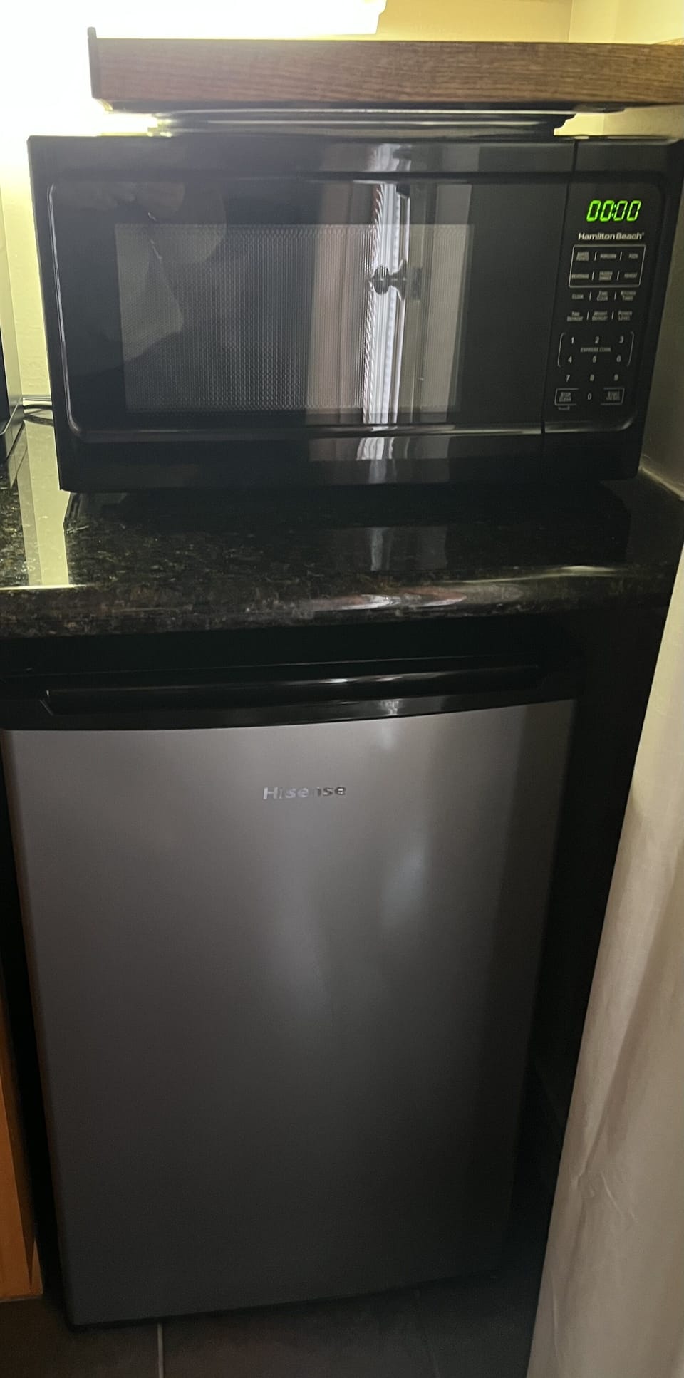 Microwave and Fridge