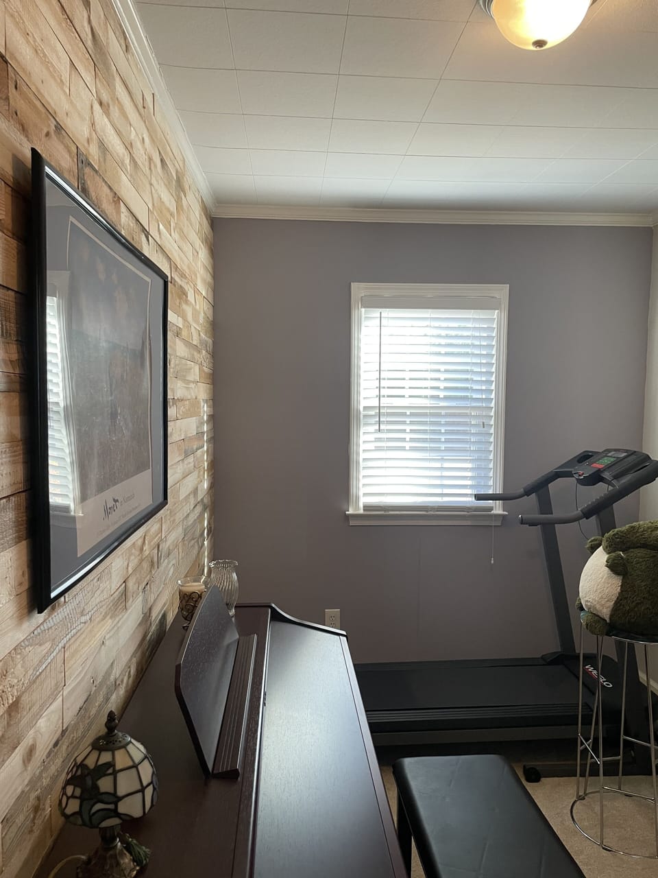 Piano Room. Treadmill.  