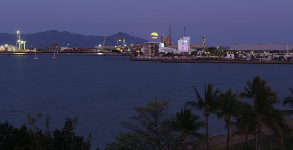 Full moon rising over the Port.
