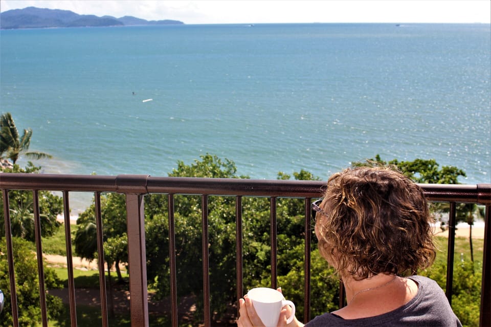 The morning balcony coffee.