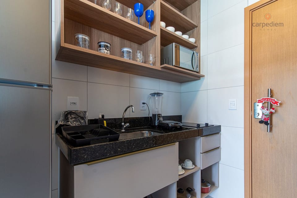 Apartment | Private kitchen | Fridge, microwave, stovetop, toaster
