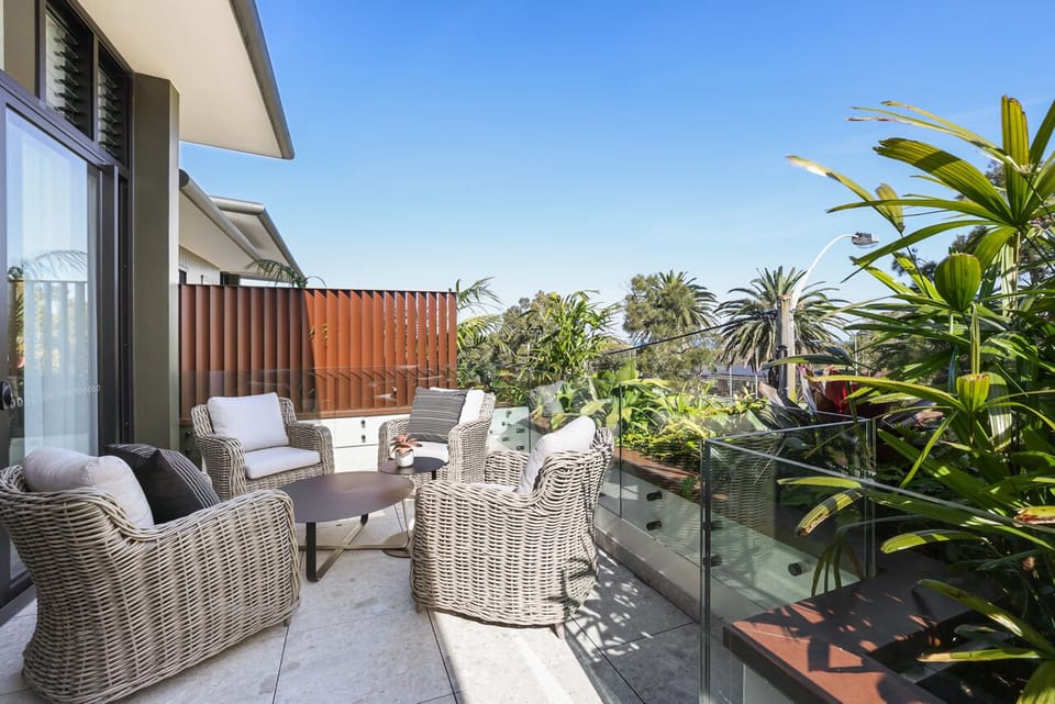 Balcony with outdoor furniture