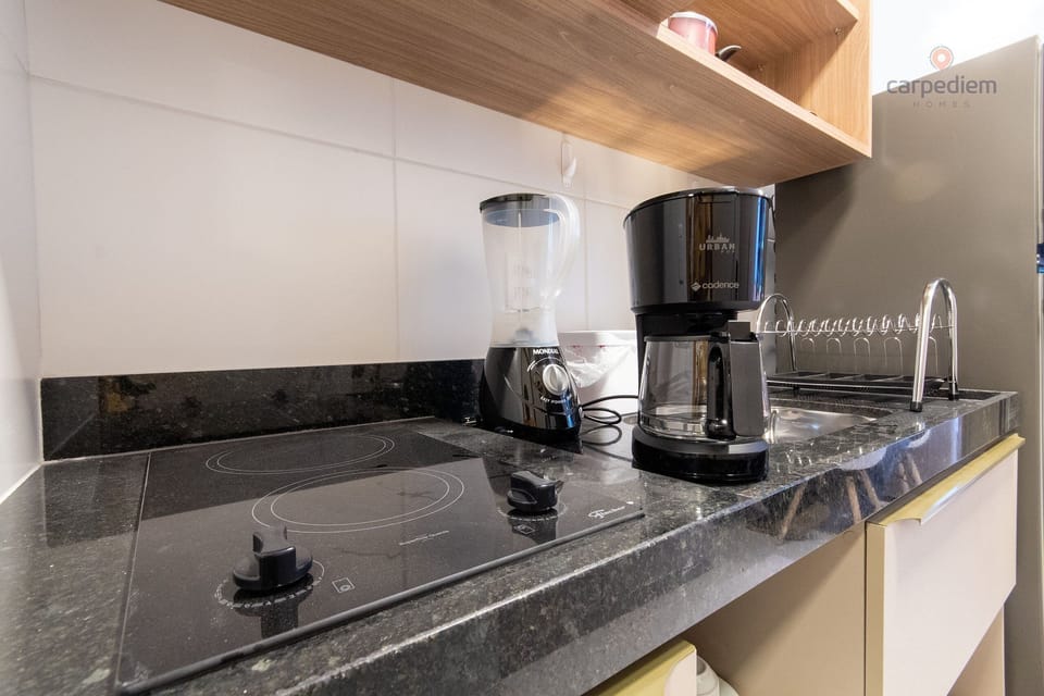 Apartment | Private kitchen | Fridge, microwave, stovetop, cookware/dishes/utensils