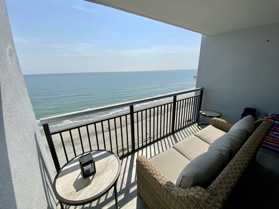 Private balcony off of the living room.