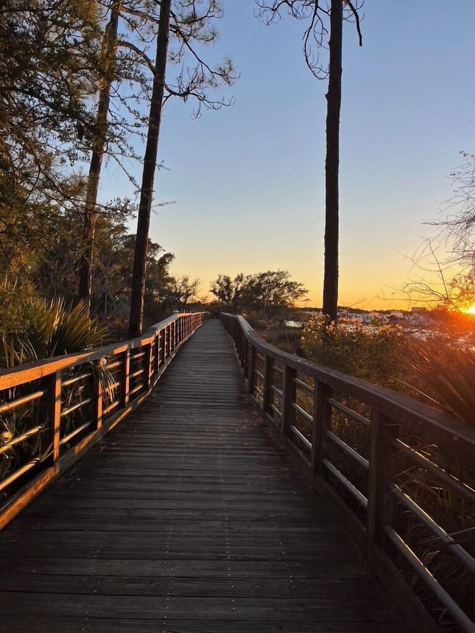 Sunset in Baytowne Wharf by marina