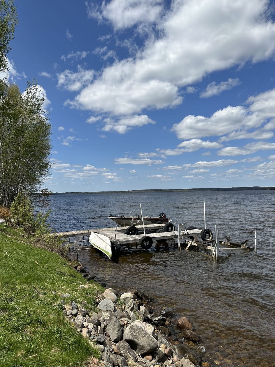 Dock and boat lift available for use 