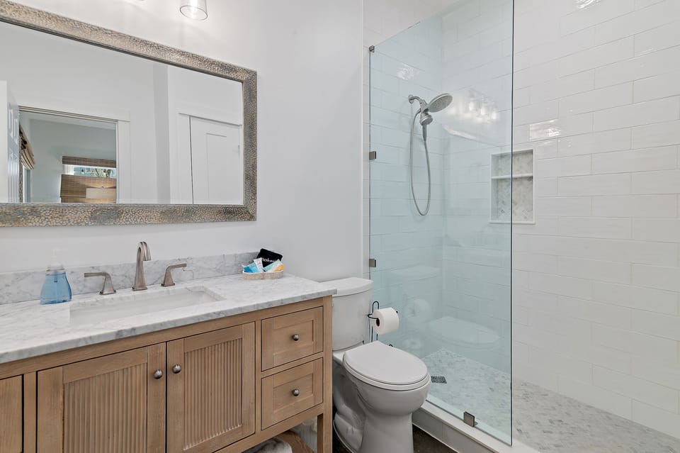 Primary bathroom, walk in shower