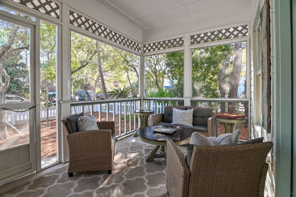 Screened front porch