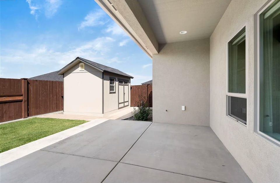 Back Patio + Shed