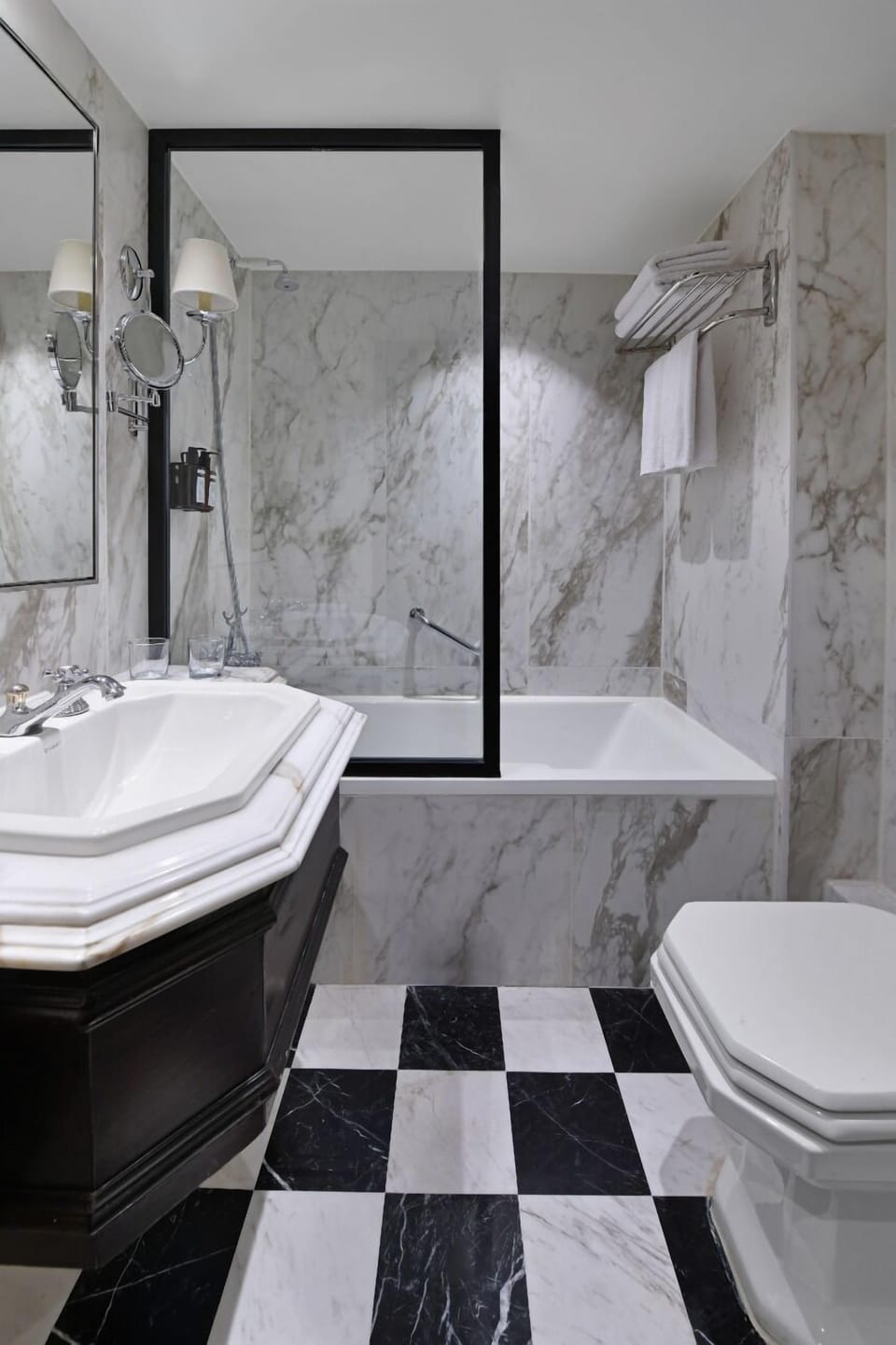 Bathtub, hair dryer, bathrobes, slippers
